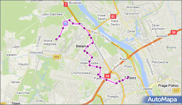 Rozkład jazdy autobusu 303 na przystanku Dankowicka 01. ZTM Warszawa na mapie Targeo