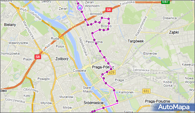 Rozkład jazdy autobusu N64 na przystanku Fabryka Pomp 02. ZTM Warszawa na mapie Targeo