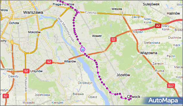 Rozkład jazdy autobusu 702 na przystanku Strzygłowska 02. ZTM Warszawa na mapie Targeo