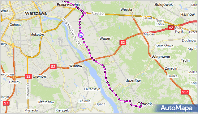 Rozkład jazdy autobusu 702 na przystanku Zwoleńska 02. ZTM Warszawa na mapie Targeo