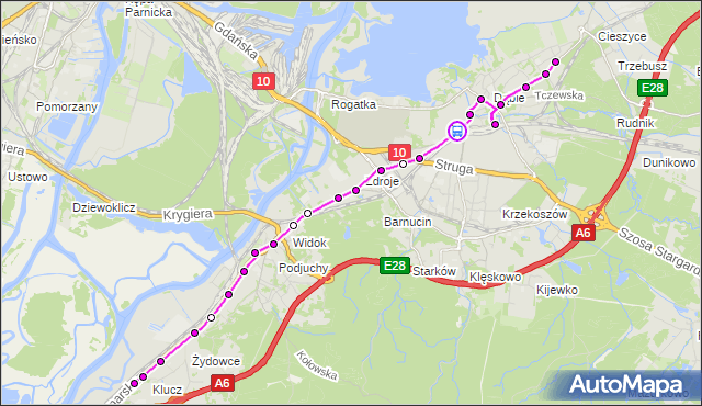Rozkład jazdy autobusu 64 na przystanku Gryfińska nż 12. ZDiTM Szczecin na mapie Targeo