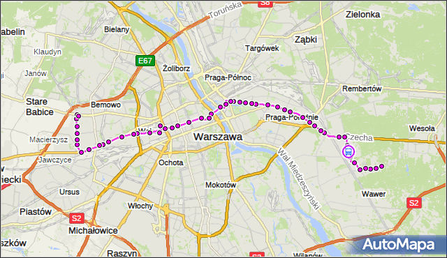 Rozkład jazdy autobusu 125 na przystanku Alpejska-Instytut 02. ZTM Warszawa na mapie Targeo