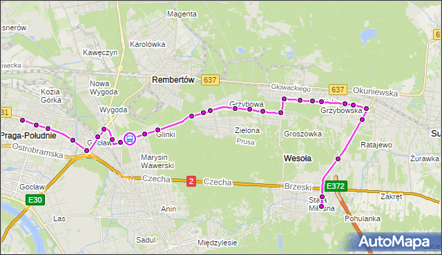 Rozkład jazdy autobusu 173 na przystanku Potockich 01. ZTM Warszawa na mapie Targeo