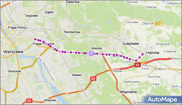 Rozkład jazdy autobusu 704 na przystanku 1.Praskiego Pułku 02. ZTM Warszawa na mapie Targeo