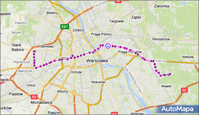 Rozkład jazdy autobusu 125 na przystanku Bliska 02. ZTM Warszawa na mapie Targeo