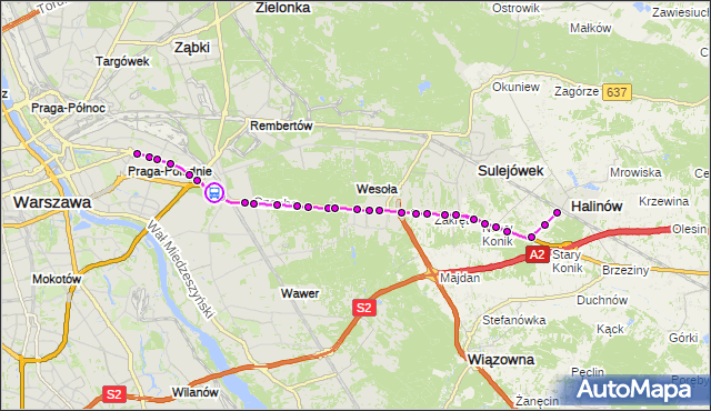 Rozkład jazdy autobusu 704 na przystanku Edisona 02. ZTM Warszawa na mapie Targeo