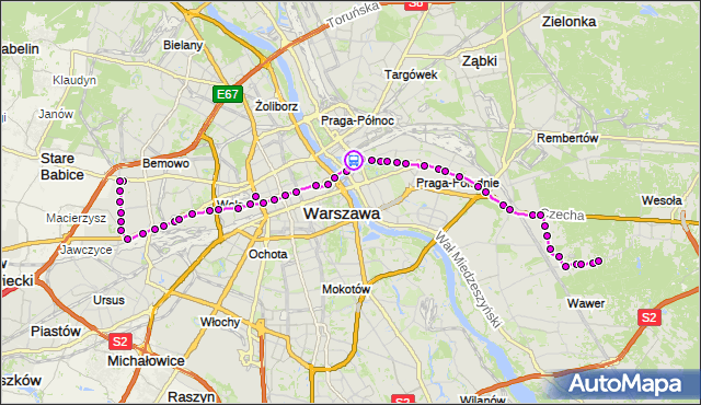 Rozkład jazdy autobusu 125 na przystanku Metro Stadion Narodowy 01. ZTM Warszawa na mapie Targeo