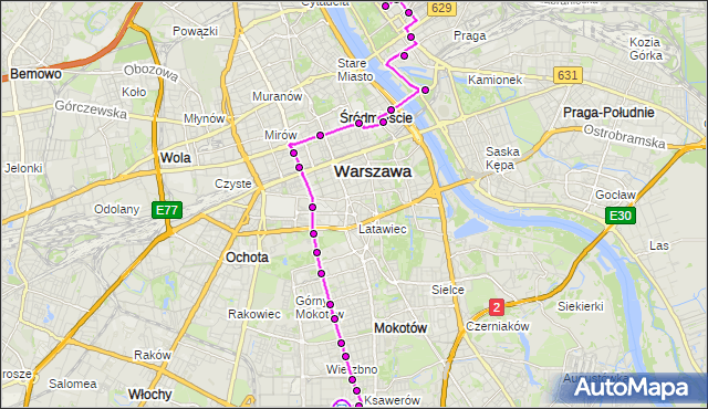 Rozkład jazdy autobusu 174 na przystanku Modzelewskiego 01. ZTM Warszawa na mapie Targeo