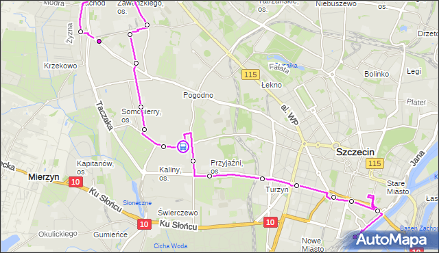 Rozkład jazdy autobusu 521 na przystanku Witkiewicza Szkoła 12. ZDiTM Szczecin na mapie Targeo