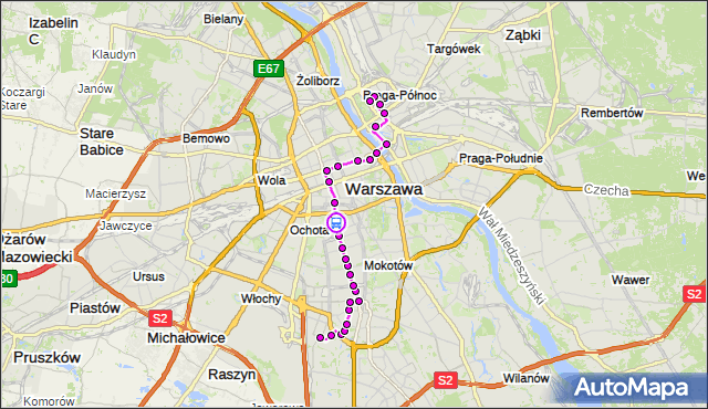 Rozkład jazdy autobusu 174 na przystanku Biblioteka Narodowa 02. ZTM Warszawa na mapie Targeo