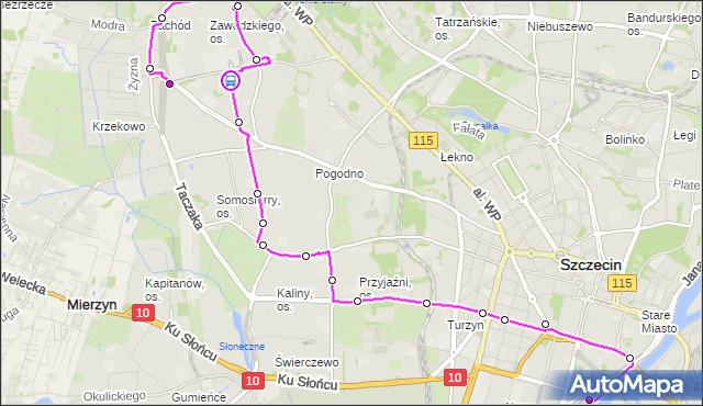 Rozkład jazdy autobusu 521 na przystanku Klonowica Zajezdnia 21. ZDiTM Szczecin na mapie Targeo