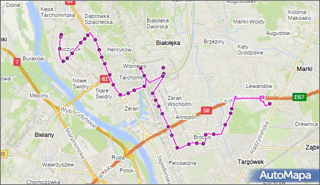 Rozkład jazdy autobusu 126 na przystanku Kupiecka 01. ZTM Warszawa na mapie Targeo
