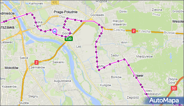 Rozkład jazdy autobusu N72 na przystanku Abrahama 04. ZTM Warszawa na mapie Targeo