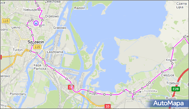 Rozkład jazdy autobusu 522 na przystanku Cyryla i Metodego 12. ZDiTM Szczecin na mapie Targeo