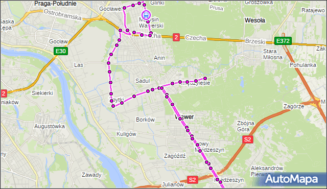 Rozkład jazdy autobusu 305 na przystanku Cm.Ofiar Wojny 01. ZTM Warszawa na mapie Targeo