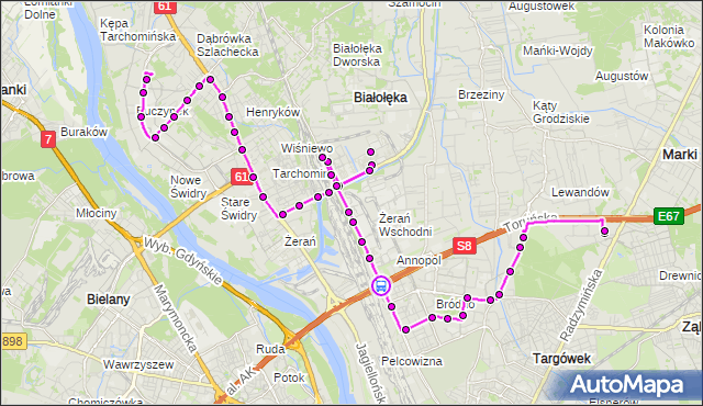 Rozkład jazdy autobusu 126 na przystanku Pelcowizna 01. ZTM Warszawa na mapie Targeo