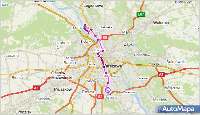 Rozkład jazdy autobusu 503 na przystanku Strzeleckiego 02. ZTM Warszawa na mapie Targeo