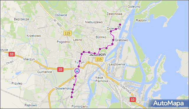 Rozkład jazdy tramwaju 11 na przystanku Szwoleżerów 13. ZDiTM Szczecin na mapie Targeo
