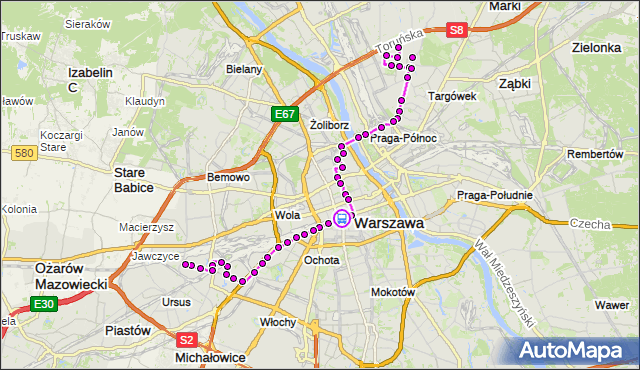 Rozkład jazdy autobusu 127 na przystanku Dw.Centralny 02. ZTM Warszawa na mapie Targeo
