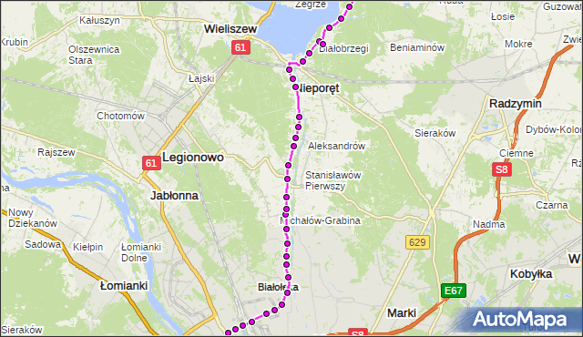 Rozkład jazdy autobusu 705 na przystanku Główna 02. ZTM Warszawa na mapie Targeo