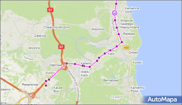 Rozkład jazdy autobusu 700 na przystanku Wzgórze Św. Maksymiliana SKM. ZKMGdynia na mapie Targeo