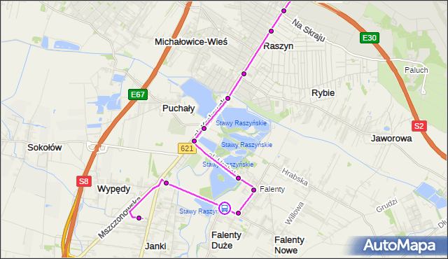 Rozkład jazdy autobusu 706 na przystanku Falenty Duże 02. ZTM Warszawa na mapie Targeo