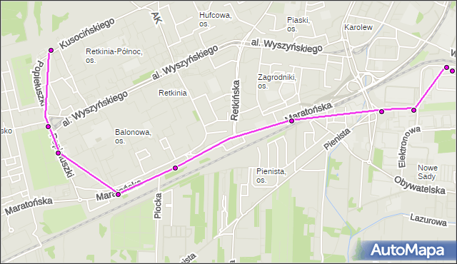 Rozkład jazdy autobusu 68 na przystanku Maratońska - Dw. Łódź Retkinia. MPKLodz na mapie Targeo