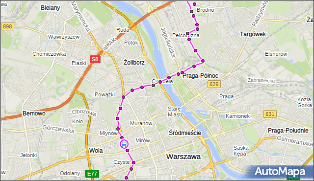 Rozkład jazdy tramwaju 1 na przystanku Muzeum Powstania Warszawskiego 05. ZTM Warszawa na mapie Targeo