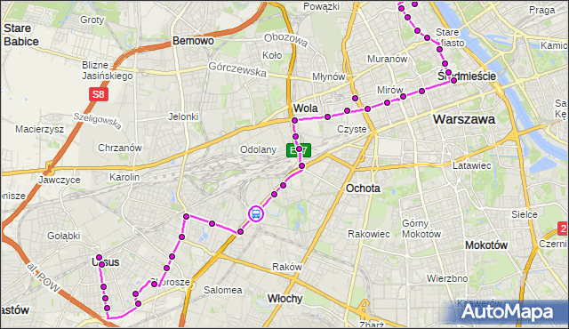 Rozkład jazdy autobusu 178 na przystanku PKP WKD Al.Jerozolimskie 01. ZTM Warszawa na mapie Targeo