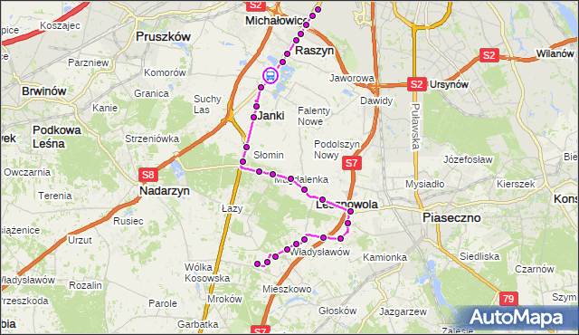 Rozkład jazdy autobusu 707 na przystanku Hrabska Droga 01. ZTM Warszawa na mapie Targeo