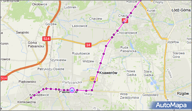 Rozkład jazdy tramwaju 41 na przystanku Warszawska - Kapliczna (Pabianice). MPKLodz na mapie Targeo