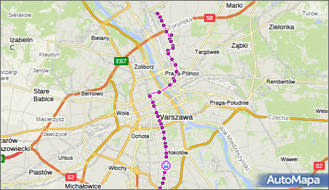 Rozkład jazdy tramwaju 4 na przystanku Bukowińska 03. ZTM Warszawa na mapie Targeo