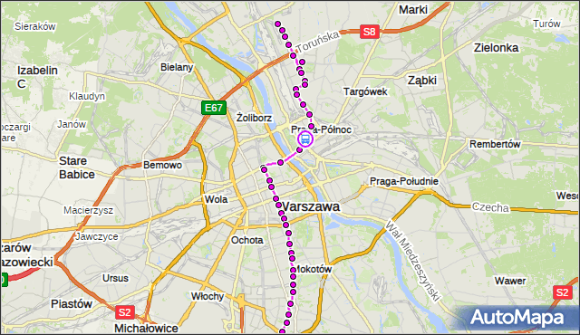 Rozkład jazdy tramwaju 4 na przystanku Inżynierska 03. ZTM Warszawa na mapie Targeo