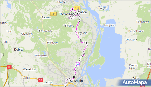 Rozkład jazdy autobusu 524 na przystanku Jana z Czarnolasu 12. ZDiTM Szczecin na mapie Targeo