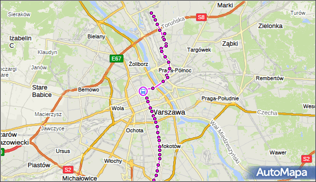 Rozkład jazdy tramwaju 4 na przystanku Metro Ratusz-Arsenał 10. ZTM Warszawa na mapie Targeo