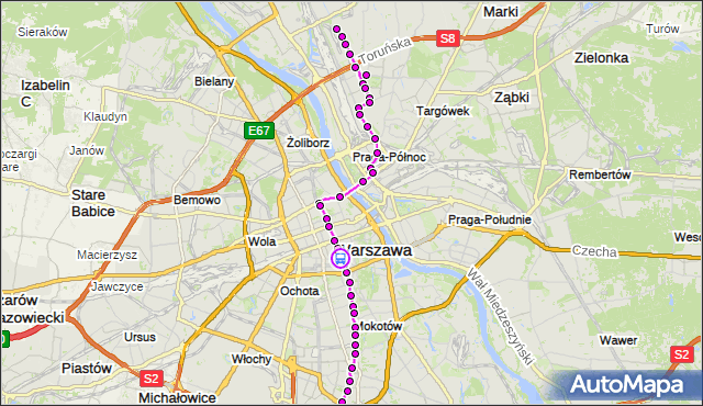 Rozkład jazdy tramwaju 4 na przystanku pl.Konstytucji 05. ZTM Warszawa na mapie Targeo