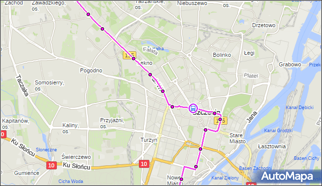 Rozkład jazdy tramwaju 1 na przystanku Plac Grunwaldzki 11. ZDiTM Szczecin na mapie Targeo