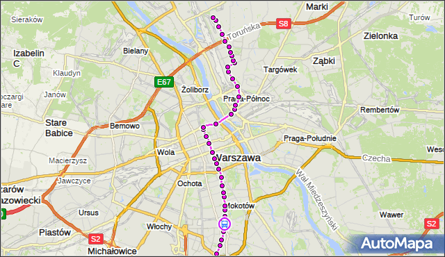 Rozkład jazdy tramwaju 4 na przystanku Bukowińska 04. ZTM Warszawa na mapie Targeo
