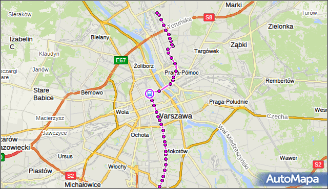 Rozkład jazdy tramwaju 4 na przystanku Metro Ratusz-Arsenał 09. ZTM Warszawa na mapie Targeo