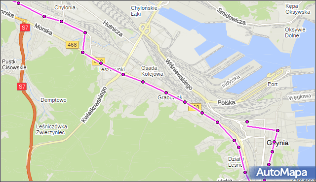 Rozkład jazdy autobusu 22 na przystanku Wzgórze Św. Maksymiliana SKM. ZKMGdynia na mapie Targeo