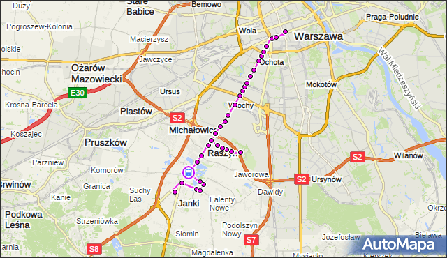 Rozkład jazdy autobusu N88 na przystanku Hrabska Droga 01. ZTM Warszawa na mapie Targeo