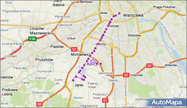 Rozkład jazdy autobusu N88 na przystanku Rybna 01. ZTM Warszawa na mapie Targeo