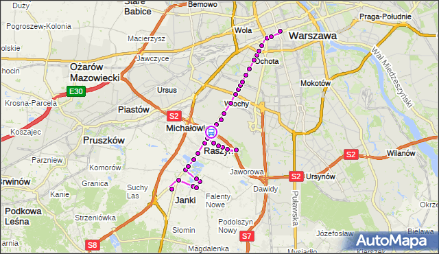 Rozkład jazdy autobusu N88 na przystanku Stoicka 01. ZTM Warszawa na mapie Targeo