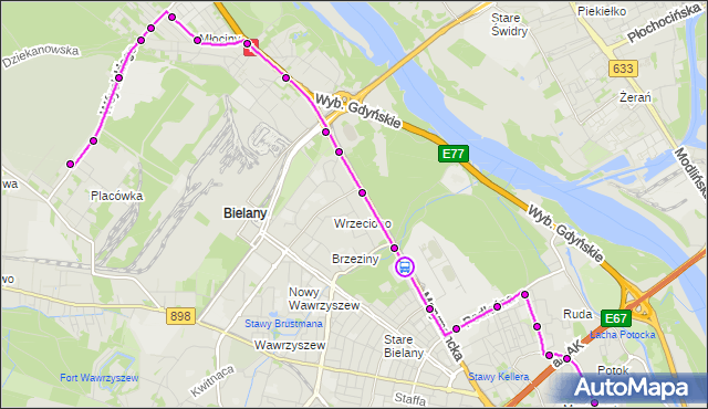 Rozkład jazdy autobusu 181 na przystanku Szpital Bielański 01. ZTM Warszawa na mapie Targeo