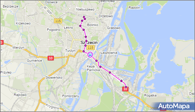 Rozkład jazdy tramwaju 2 na przystanku Wyszyńskiego 14. ZDiTM Szczecin na mapie Targeo