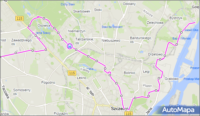 Rozkład jazdy autobusu 525 na przystanku Arkońska Szpital 11. ZDiTM Szczecin na mapie Targeo
