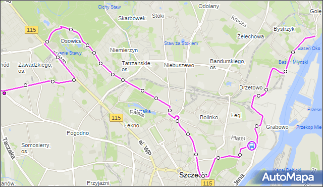 Rozkład jazdy autobusu 525 na przystanku Dubois 32. ZDiTM Szczecin na mapie Targeo
