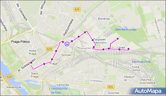 Rozkład jazdy autobusu 338 na przystanku Księcia Ziemowita 01. ZTM Warszawa na mapie Targeo