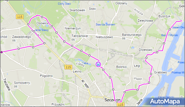 Rozkład jazdy autobusu 525 na przystanku Krasińskiego 11. ZDiTM Szczecin na mapie Targeo