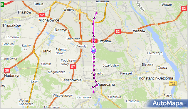 Rozkład jazdy autobusu 709 na przystanku Łagiewnicka 01. ZTM Warszawa na mapie Targeo